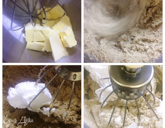 Сливочное масло комнатной температуры отправляем в миксер и взбиваем до пышной массы. Затем к маслу добавляем измельченную/тертую халву и все хорошенько взбиваем. Когда халва с маслом взбились до однородной массы, начинаем по ложке добавлять белковый крем и взбиваем. И так проделываем со всем кремом. Крем с халвой готов.