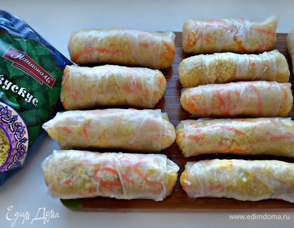 Из данного количества начинки получается 14-15 спринг-роллов.