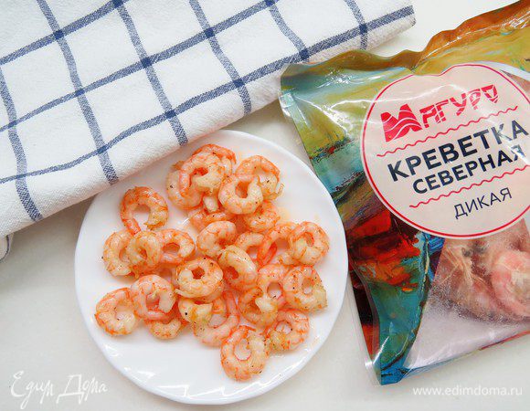 Наши чесночные креветки готовы.