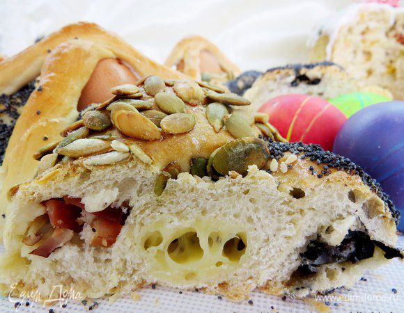 Такая коса станет главным украшением вашего пасхального стола!
Угощайтесь!