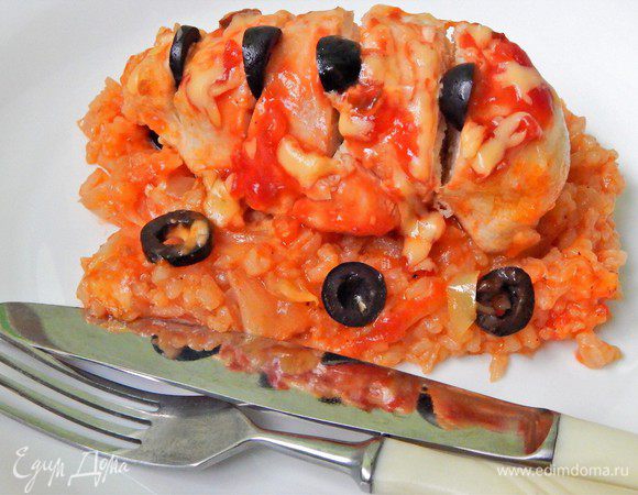 Вкусная курица по-испански готова. Приятного аппетита!