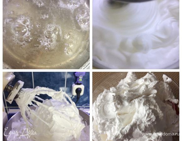 Как приготовить крем я писала в своем рецепте вот тут https://www.edimdoma.ru/retsepty/97323-pirozhnye-trubochki-s-halvoy.
Технология идентична, только количество ингредиентов я увеличила, т.к. еще украшала рулет белковым кремом. Т.е. я разделила готовый белковый крем на 2 части. Одна часть была объединена с кремом из халвы. Вторая часть белкового крема пошла на украшение. 