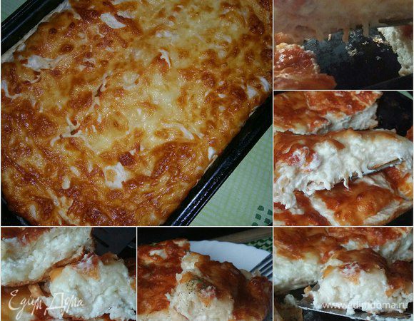 Вот такая красивая корочка у пирога получилась. 