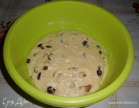 Тесто через 1 час.