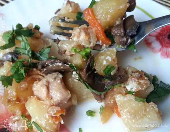 Сверху украсить нарезанной зеленью. Очень вкусно! Приятного аппетита!