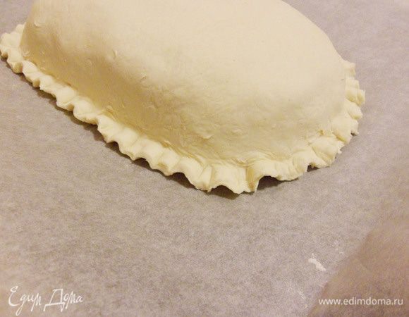 Оформляем края теста по своему усмотрению.