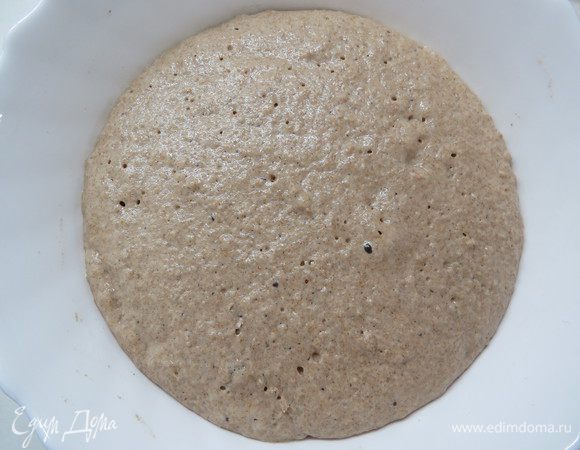  Оставляем опару подходить, обычно требуется около 20 минут.