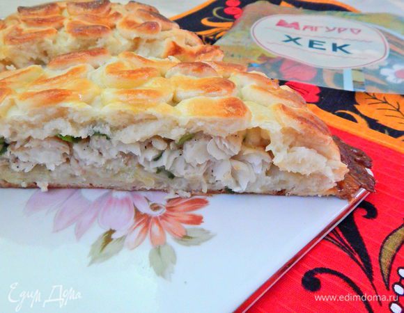 А вот разрезик моего сочного рыбника. Приятного аппетита!