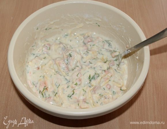 Тесто как на оладьи.