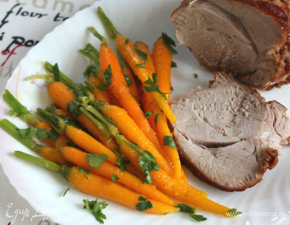 Подавать как гарнир к мясу или как самостоятельное блюдо. У меня к запеченной свинине. Приятного аппетита!