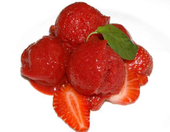 Готовый сорбет достаем. Наслаждаемся!