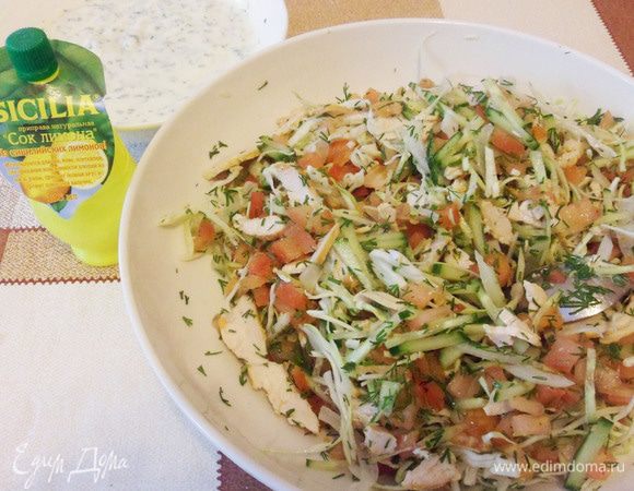 Перемешать, если нужно подсолить и поперчить.