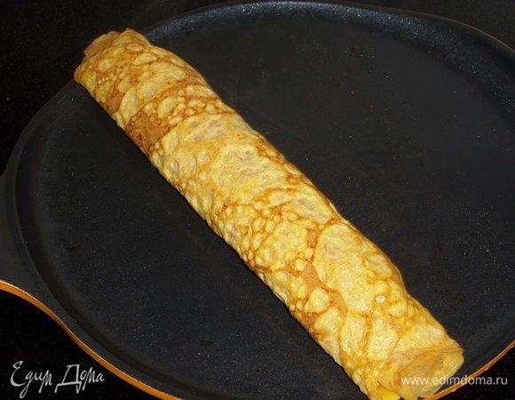 Вот такой омлет-рулет получился у меня. 