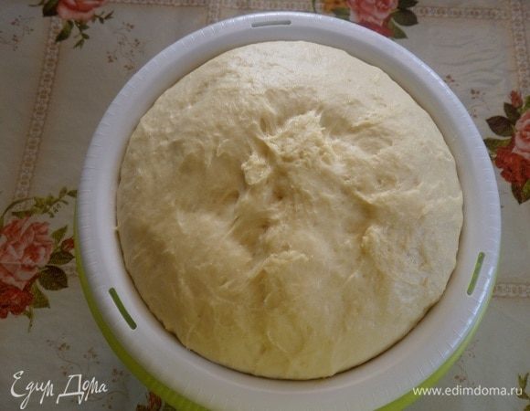 Тесто через 1 час увеличилось в объеме.