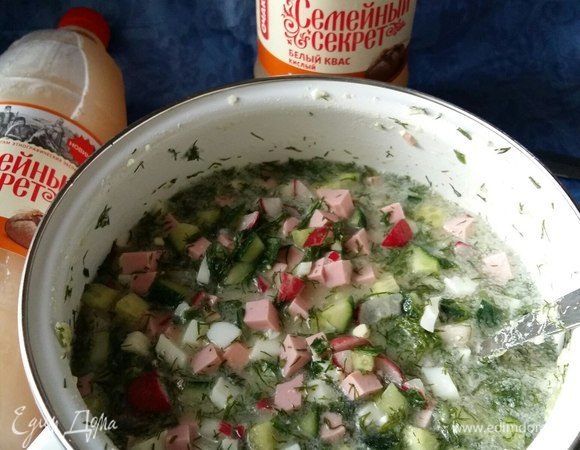 Собственно говоря, окрошка готова.