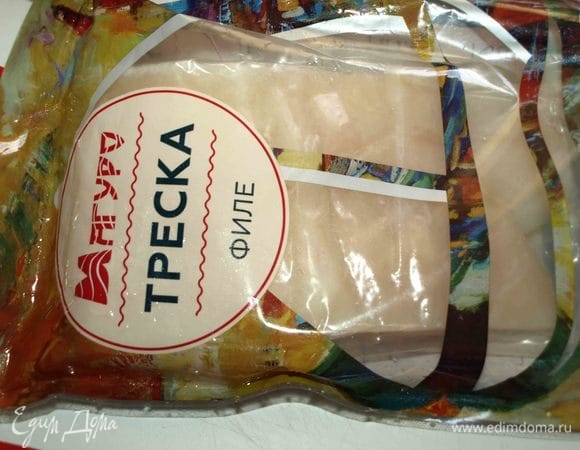 Филе трески ТМ «Магуро» разморозить, как указано на упаковке производителя.
