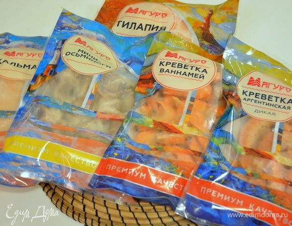 Рыбу и морепродукты ТМ «Магуро» разморозить.