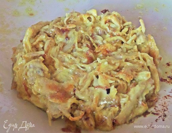 Выключаем огонь. Масса зафиксировалась для оформления блюда.