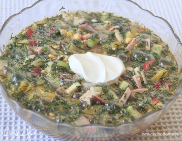 Добавить квас по вкусу (кто-то любит погуще, а кто-то пожиже).