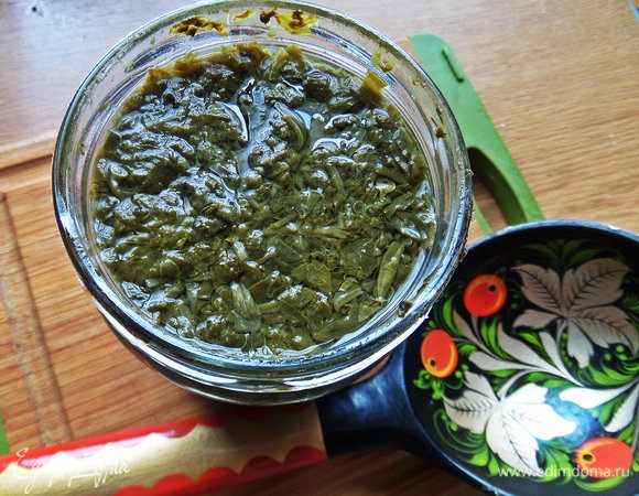 Щавель у меня сваренный без соли, в ингредиентах не было такого.