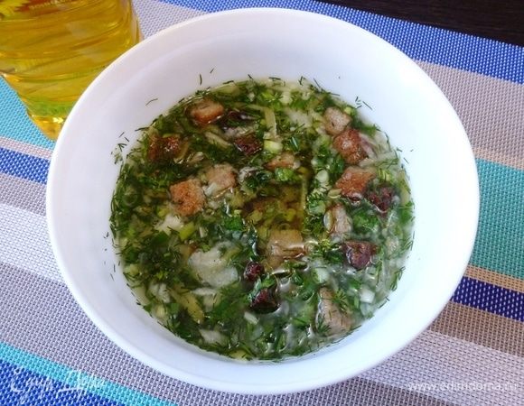 Заправляем душистым (нерафинированным) подсолнечным маслом.