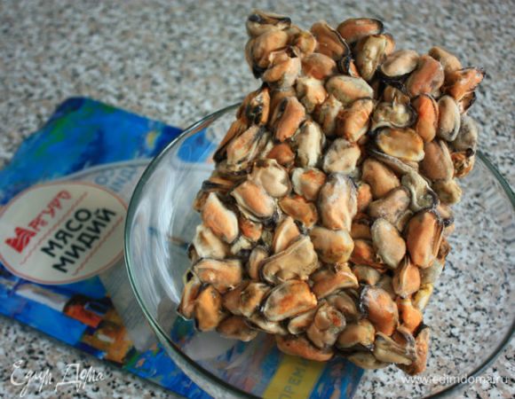 Мясо мидий ТМ «Магуро» разморозить.