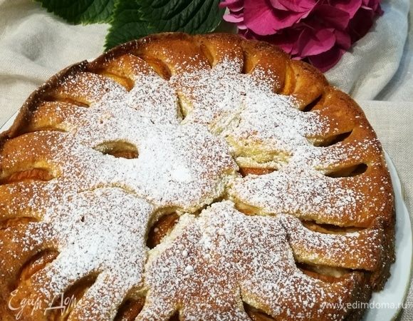 Вкусный абрикосовый пирог к чаю готов. 