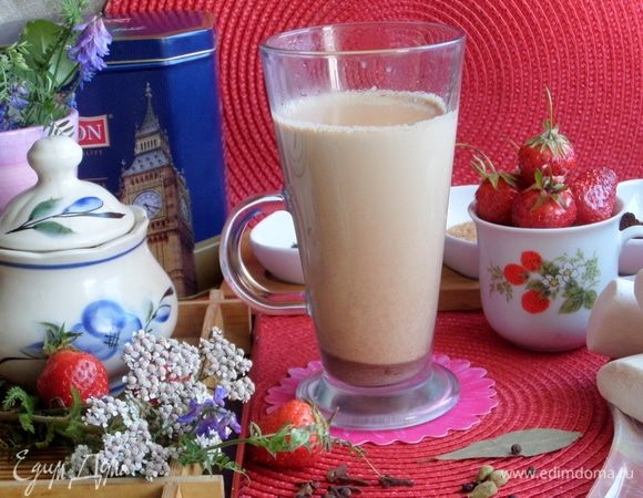 Я подавала в стекле, чтобы показать частички специй на дне. Они продолжали отдавать свой аромат.