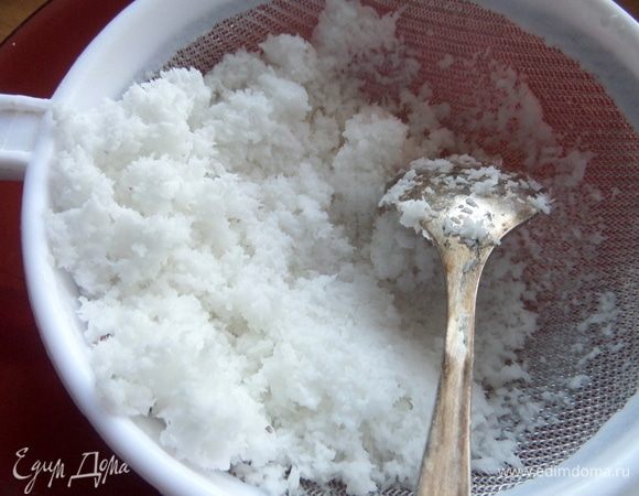 Я просто растерла ложкой.