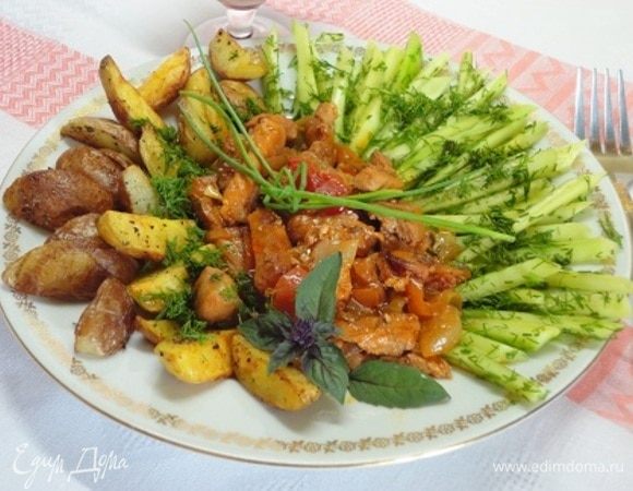 Плюс свежие огурцы с укропом и картина маслом готова! Очень приятного аппетита всем! :)