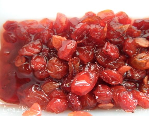 Вместо сахара у меня было варенье из калины. Просто так варенье это на любителя из-за косточек.