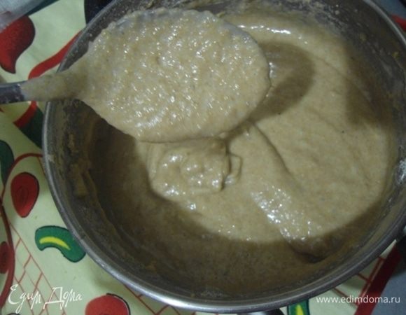 Вот такое густоватое тесто должно получиться.