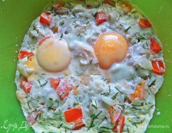 Вот такой глазастый омлет получился!