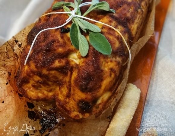 Перед подачей дать террину 5 минут отдохнуть и подавать. 