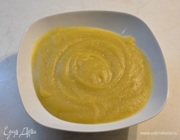 Остудить. Вышло 450 г яблочного пюре.