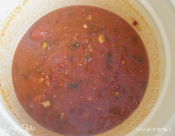 Вот так выглядит будущий кетчуп через 45 минут.