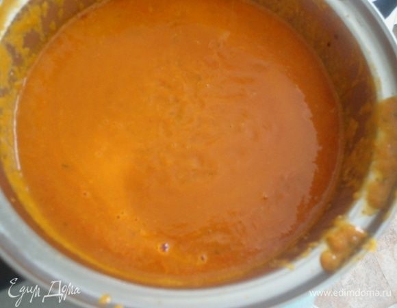 Протереть через сито.