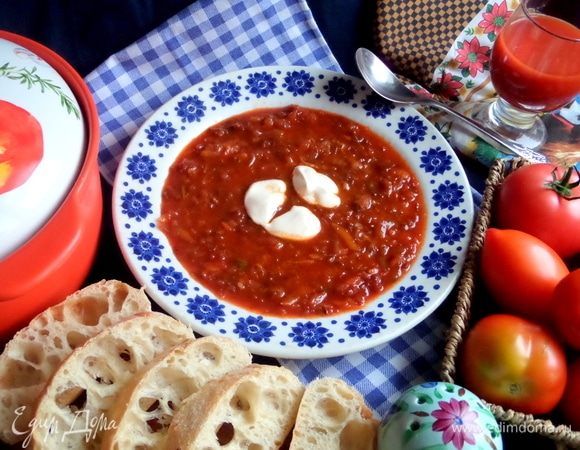 Я подавала с чиабаттой (пекут рядом, не моя).