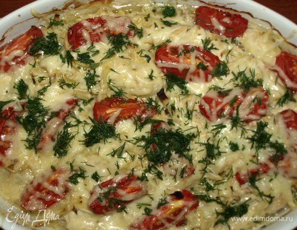 Готовое блюдо посыпаем укропом или любой другой свежей зеленью.