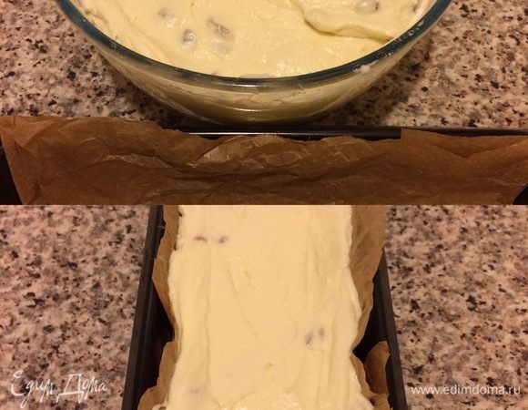 Распределить творожную массу по форме и выпекать 50-60 минут. Готовый сырник полностью остудить в форме.