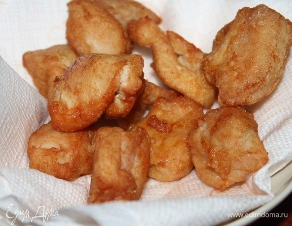 Выложить на бумажное полотенце, чтобы удалить лишнее масло.