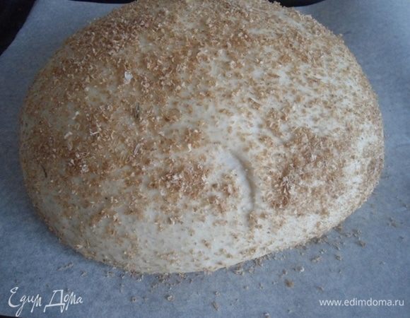 Вот такая пышная булочка получается. Поставить в духовку на 50 минут.