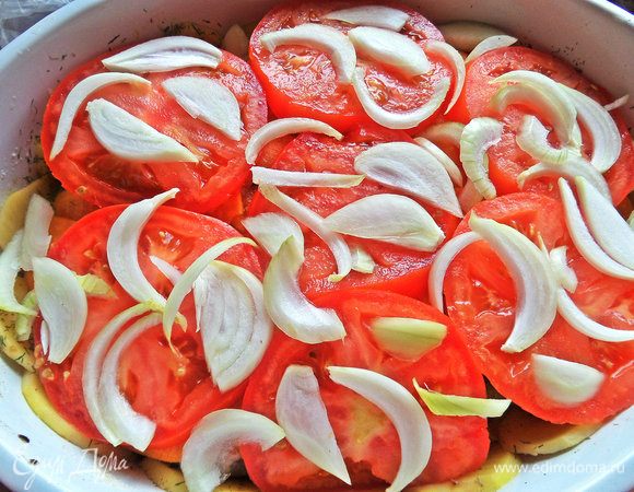 Сверху — оставшийся лук.