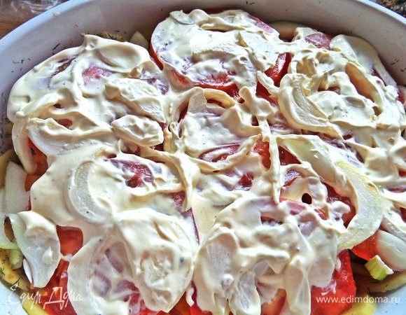 Покрыть смесью верхний слой.