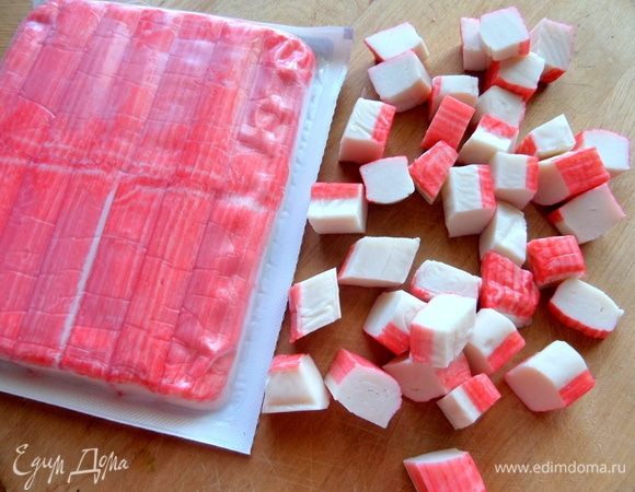 Нарезать кусочками 7 шт. (полпачки).