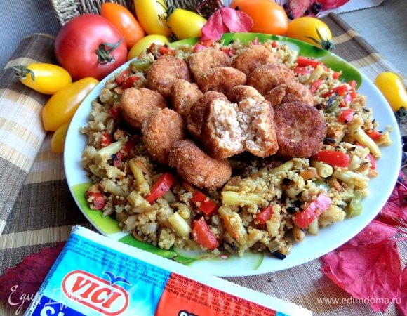 Крокеты очень мягкие,с приятной розовой серединкой.