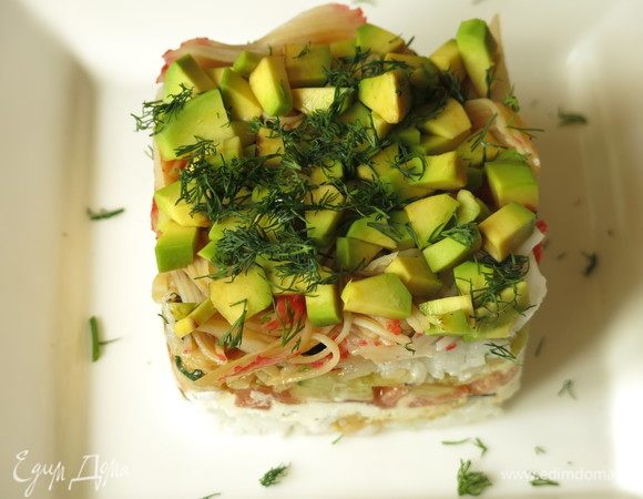 Посыпаем сверху укропом.