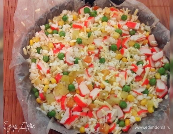 Переложить смесь в форму.