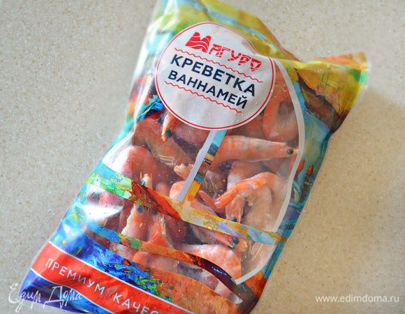 Для приготовления блюда я использовала креветки Ваннамей ТМ «Магуро». 