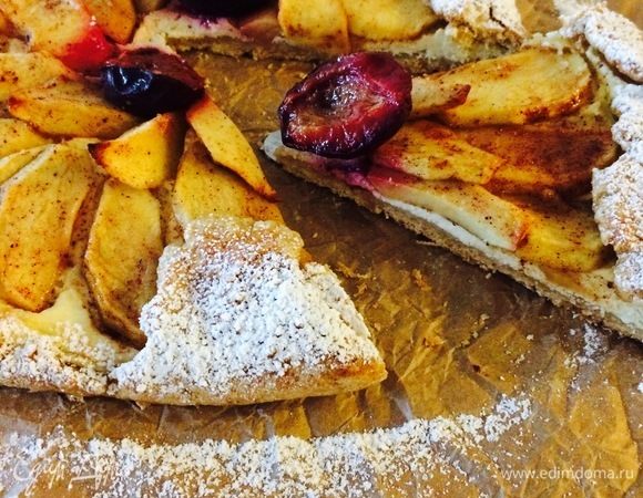 Галету выпекать 35-40 минут. Готовую галету слегка остудить и посыпать сахарной пудрой.